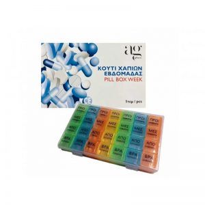 ag pharm pill box week εβδομαδιαία θήκη χαπιών 28 θέσεων 1 τεμάχιο
